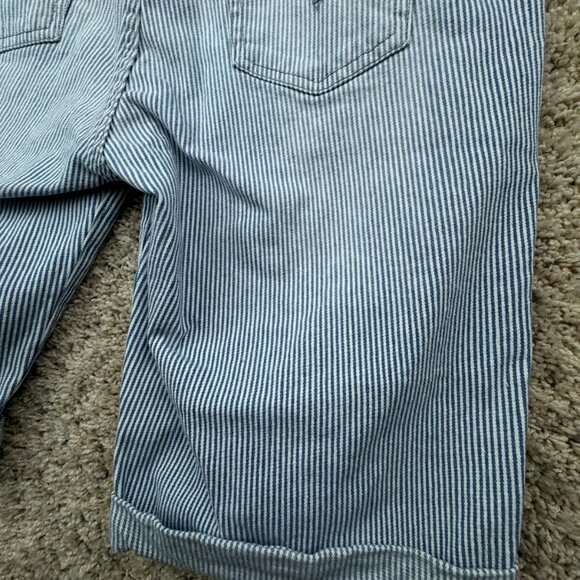 LEVI'S WOMEN'S SHORTS STRIPED BLUE WHITE SIZE 6 COTTON BLEND Stretch White Tab - Picture 12 of 15